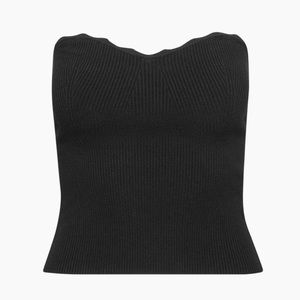 Aritzia Scalloped Knit Black Tube Top Wilfred Heaven
